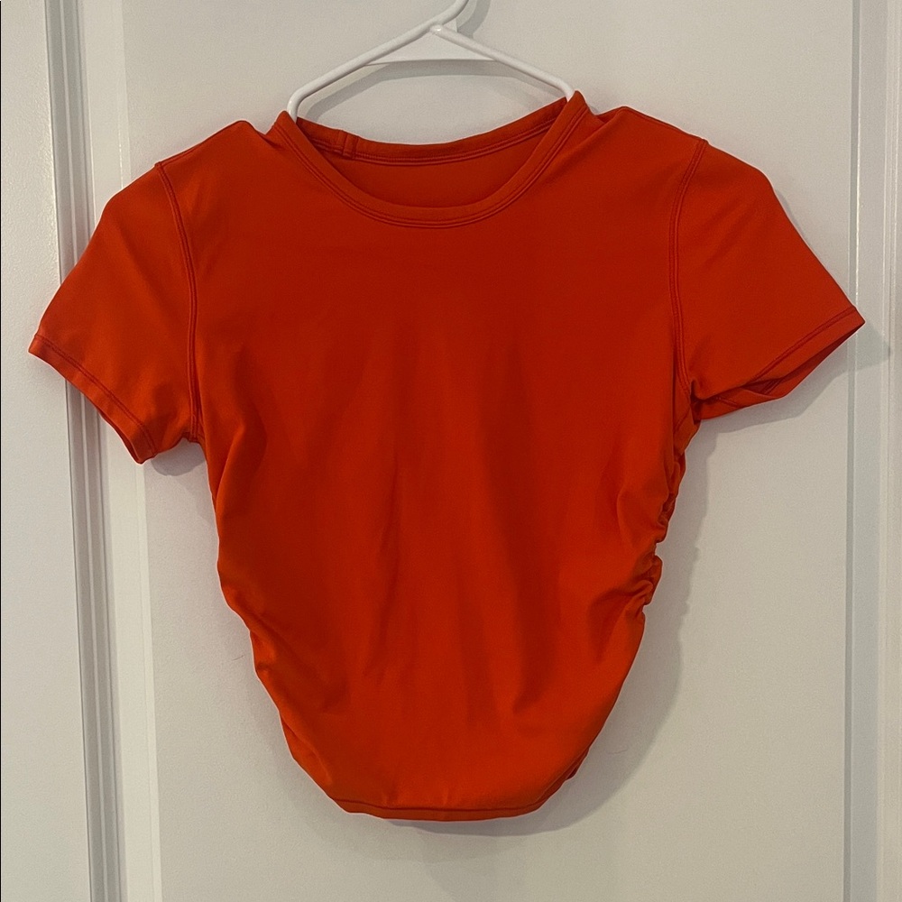 Lululemon Short Sleeve Ruched Side Top